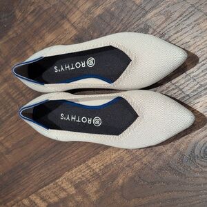 Rothy's Women's Gray/Griege/Cream Point Flats Size 12
